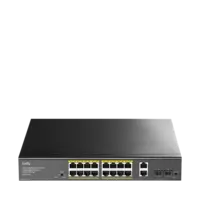 מתג PoE ג'יגה-ביט עם 16 פורטים, 2 GIGA ו-2 SFP CUDY